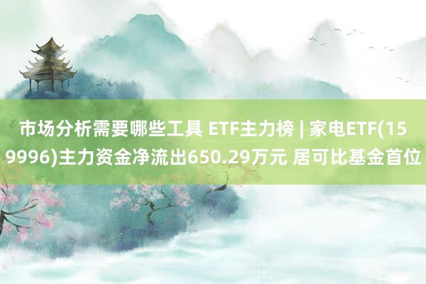 市场分析需要哪些工具 ETF主力榜 | 家电ETF(159996)主力资金净流出650.29万元 居可比基金首位