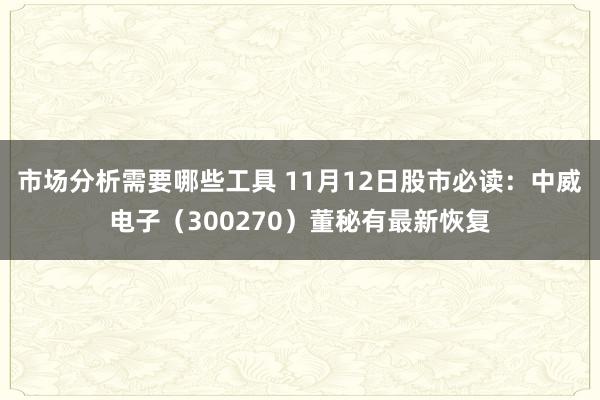 市场分析需要哪些工具 11月12日股市必读：中威电子（300270）董秘有最新恢复