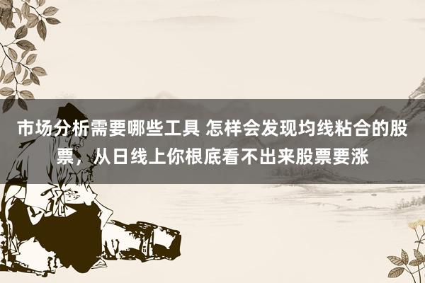 市场分析需要哪些工具 怎样会发现均线粘合的股票，从日线上你根底看不出来股票要涨