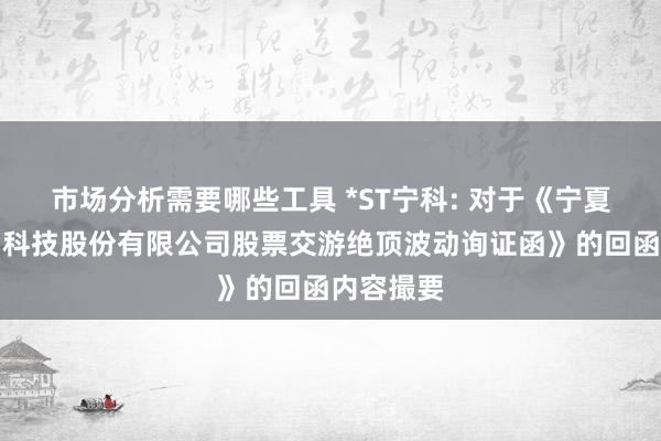 市场分析需要哪些工具 *ST宁科: 对于《宁夏中科生物科技股份有限公司股票交游绝顶波动询证函》的回函内容撮要