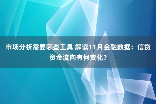 市场分析需要哪些工具 解读11月金融数据：信贷资金流向有何变化？