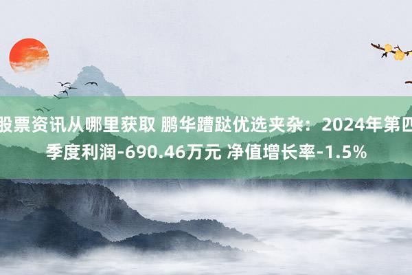 股票资讯从哪里获取 鹏华蹧跶优选夹杂：2024年第四季度利润-690.46万元 净值增长率-1.5%