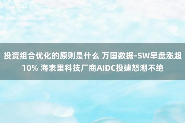 投资组合优化的原则是什么 万国数据-SW早盘涨超10% 海表里科技厂商AIDC投建怒潮不绝