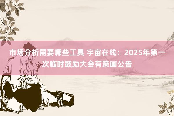 市场分析需要哪些工具 宇宙在线：2025年第一次临时鼓励大会有策画公告