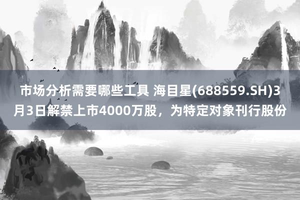 市场分析需要哪些工具 海目星(688559.SH)3月3日解禁上市4000万股，为特定对象刊行股份