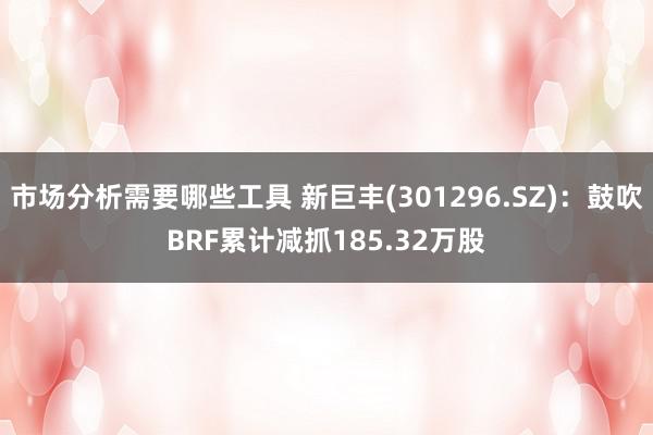 市场分析需要哪些工具 新巨丰(301296.SZ)：鼓吹BRF累计减抓185.32万股