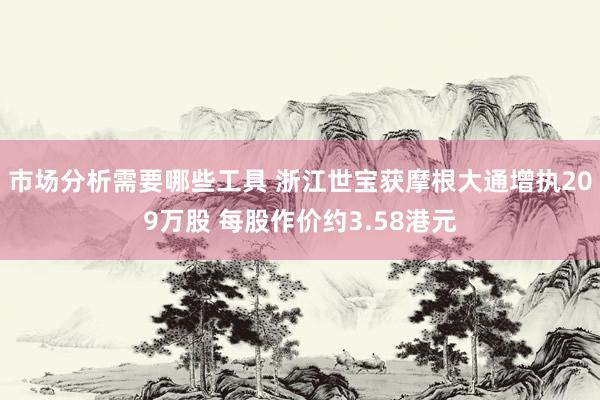 市场分析需要哪些工具 浙江世宝获摩根大通增执209万股 每股作价约3.58港元