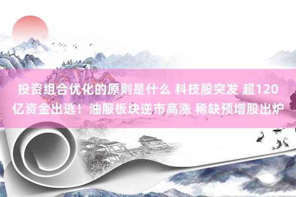 投资组合优化的原则是什么 科技股突发 超120亿资金出逃！油服板块逆市高涨 稀缺预增股出炉