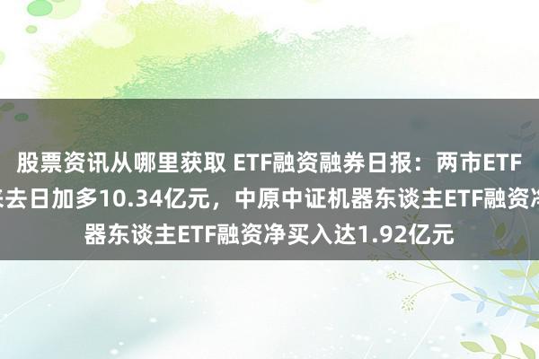 股票资讯从哪里获取 ETF融资融券日报：两市ETF两融余额较前一来去日加多10.34亿元，中原中证机器东谈主ETF融资净买入达1.92亿元