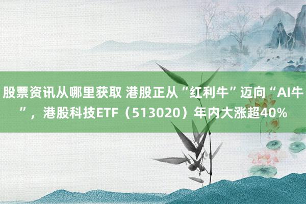 股票资讯从哪里获取 港股正从“红利牛”迈向“AI牛”，港股科技ETF（513020）年内大涨超40%